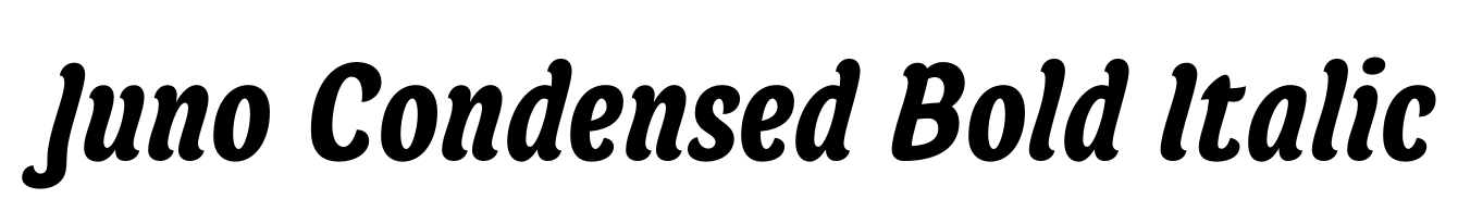 Juno Condensed Bold Italic